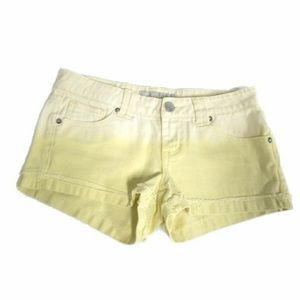 True Solemate Vintage Denim Ombre Yellow Shorts